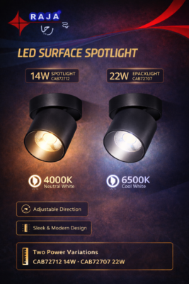 Adjustable LED Surface Track Light – 14W / 22W – 4000K / 6500K