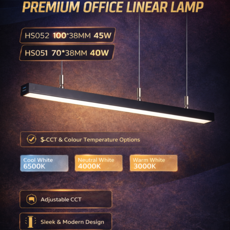 LED Office Linear Light – 3CCT - 40W / 45W --(3000K/4000K/6500K) –