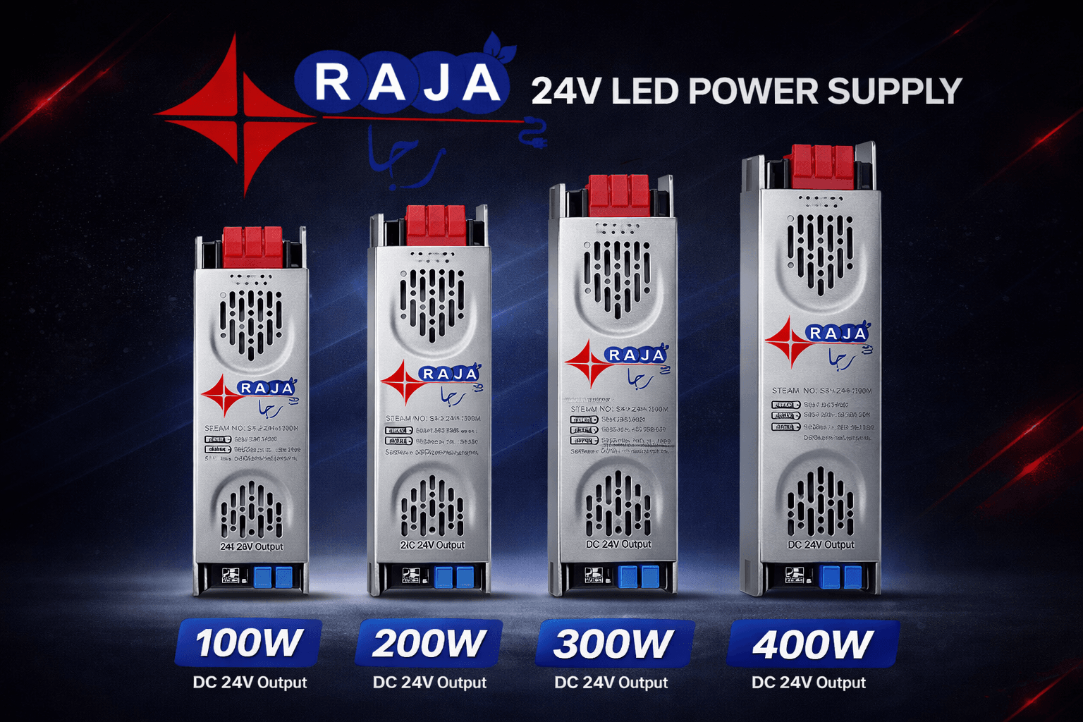 24V Power Supply (100–400W) -(R103/R104/R105/R106)