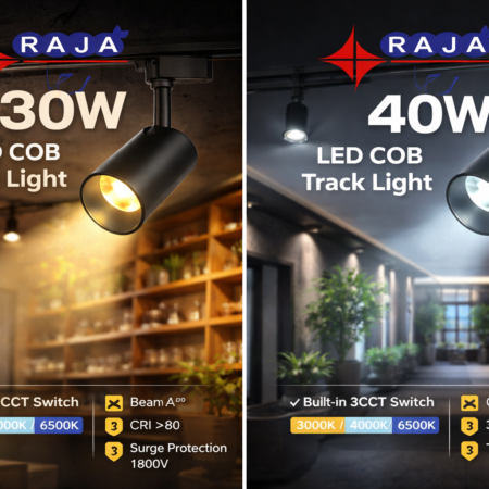 Alternative view of LED COB Track Light – 3CCT Selectable (30W / 40W)