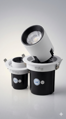 Raja Pro-Series Extendable LED COB Spotlight – 360° Rotation & Glare Reduction.
