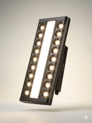 Raja 45W Magnetic Track Light – High-CRI Spot & Flood Combination -(R3513)