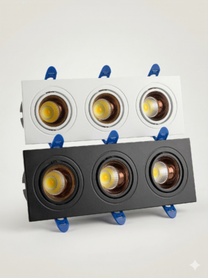 RAKA 27W Triple COB Square Spotlight – 24° Precision Beam -(R727-R760)