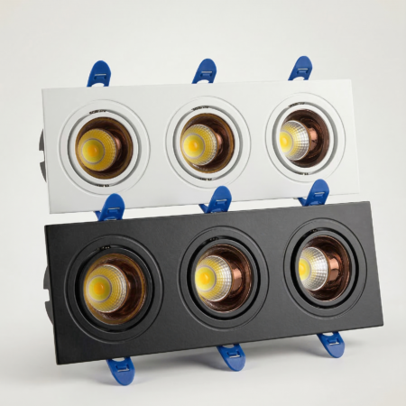 RAKA 27W Triple COB Square Spotlight – 24° Precision Beam -(R727-R760)