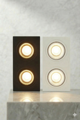 RAJA18W (2x9W) Double COB Square Spotlight – 24° Precision Beam (R727/R728)