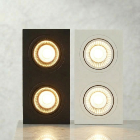 RAJA18W (2x9W) Double COB Square Spotlight – 24° Precision Beam (R727/R728)