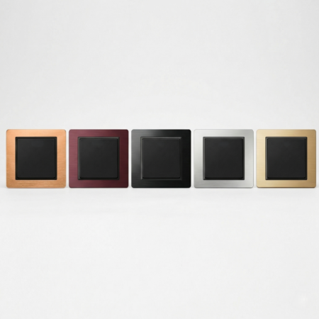 Alternative view of Elite Blank Plate Matte Black socket-(R7019)