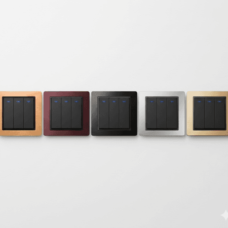 Alternative view of Elite 16A 3 Gang switch Matte Black socket 1 Way-(R7005)