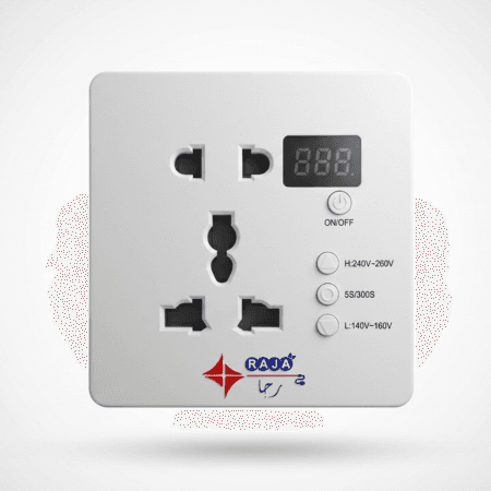 RAJA Universal Voltage Protector 10A 220V White LED-Display 2200W-(VP10)