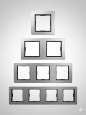 ELITE Silver Stainless Steel Frame 1way/2way/3way/4way frame -(R7065/R7075/R7085/R7095)