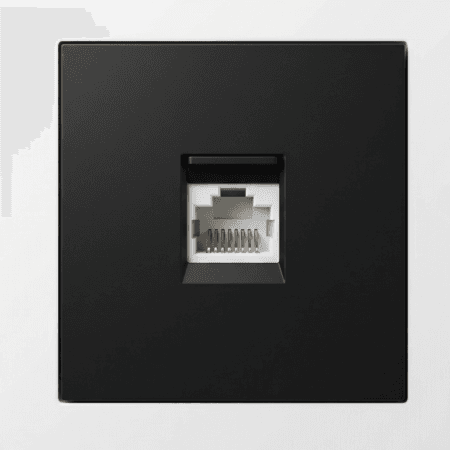 Elite Ethernet Cat 6 Matte Black socket-(R7022)