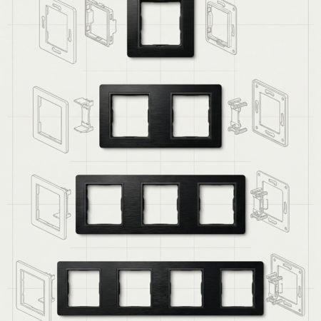 Alternative view of ELITE Black Stainless Steel Frame 1way/2way/3way/4way frame -(R7061/R7071/R7081/R7091)