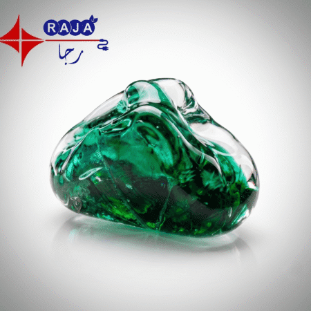 RAJA Luxury Sculptural Hanging Glass Crystals Stone Lake Green (RS013)