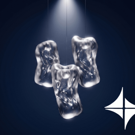 Alternative view of RAJA Luxury Sculptural Hanging Glass Crystals Stone Wash Acid (RS010)