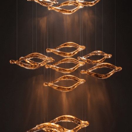 Alternative view of RAJA Luxury Sculptural Hanging Glass Crystals Tea (RS002)