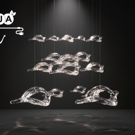Alternative view of RAJA Luxury Sculptural Hanging Glass Crystals Clear (RS001)