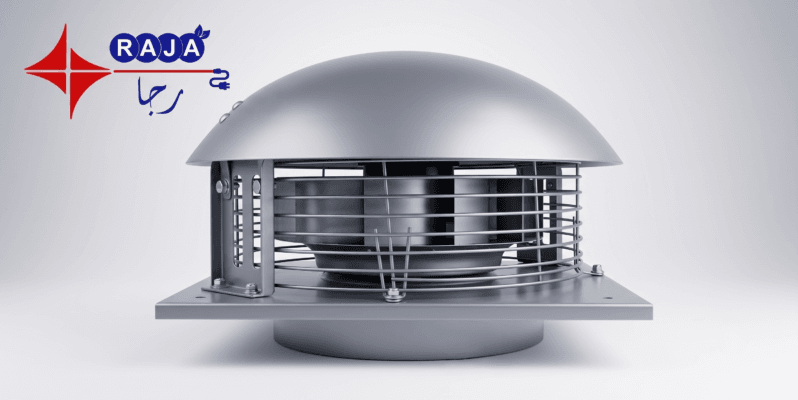 RAJA Weatherproof Metal Dome Roof Fan 197W 10 INCHES 220V/50Hz-(R834)