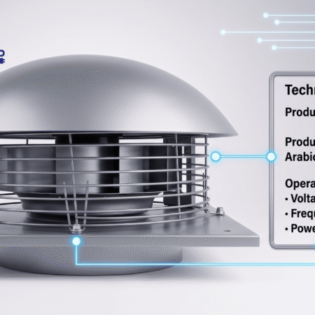 Alternative view of RAJA Weatherproof Metal Dome Roof Fan 197W 10 INCHES 220V/50Hz-(R834)